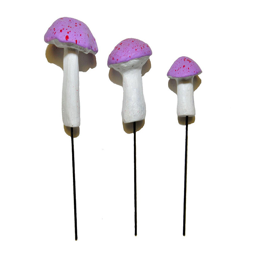 Garden Miniature Mushrooms 3 pieces Purple Image