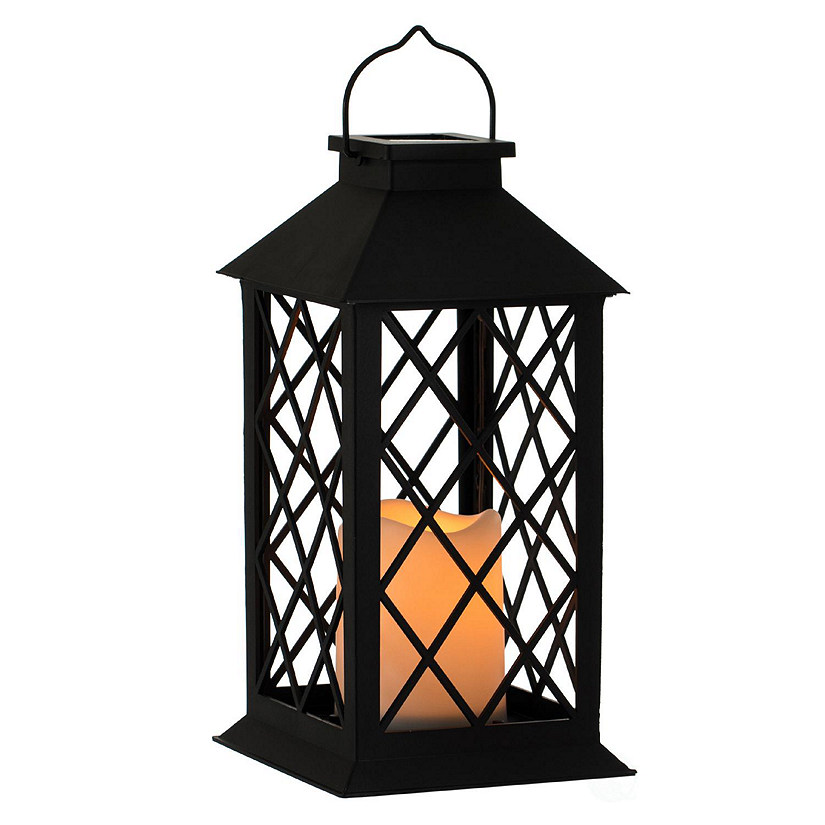 Gardenised Decorative Garden Patio Hanging LED Candle Lantern for Outdoors Table, Lawn and Deck Image