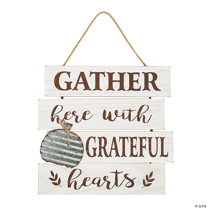 Gather Here Grateful Hearts Sign Image