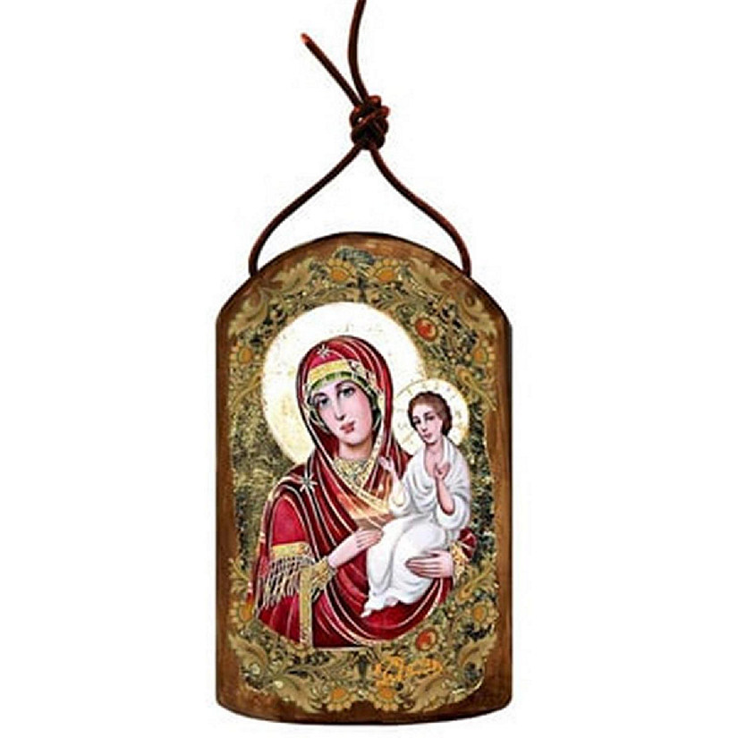 GDeBrekht  Inspirational Icon Virgin Mary Directress Wooden Ornament Image