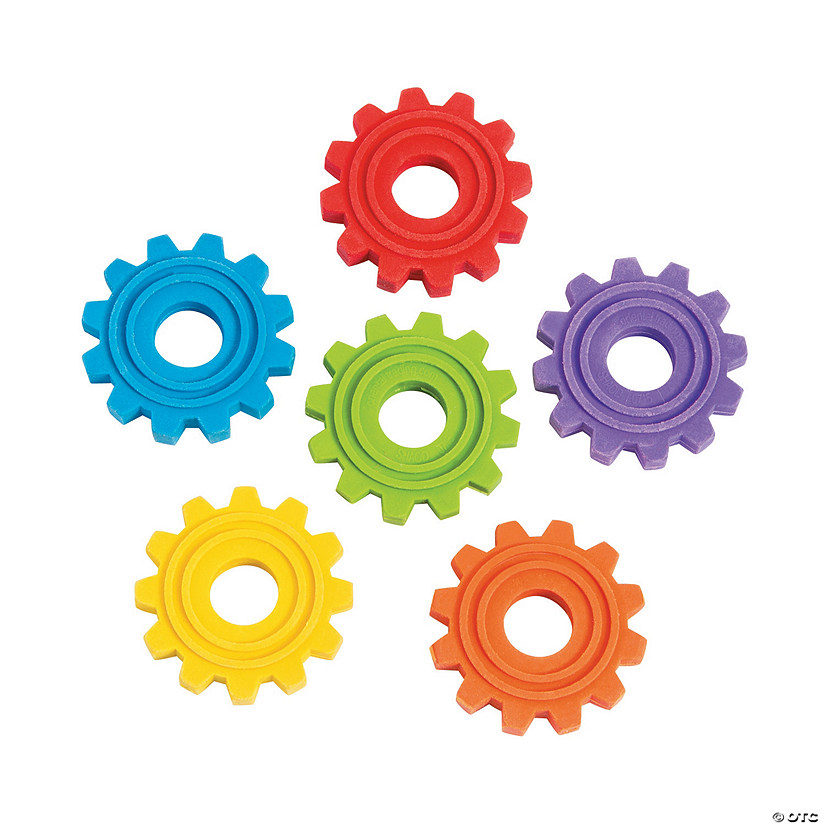 Gear Erasers - 24 Pc. Image