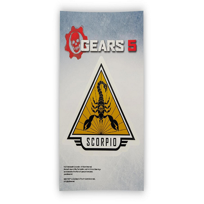 Gears of War 5 Team Scorpio Vinyl Decal  Gears 5 Collectible  5 x 7 Inches Image