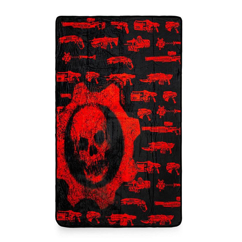 Gears of War Crimson Omen Guns Lightweight Fleece Throw Blanket  50 x 60 Inches Image