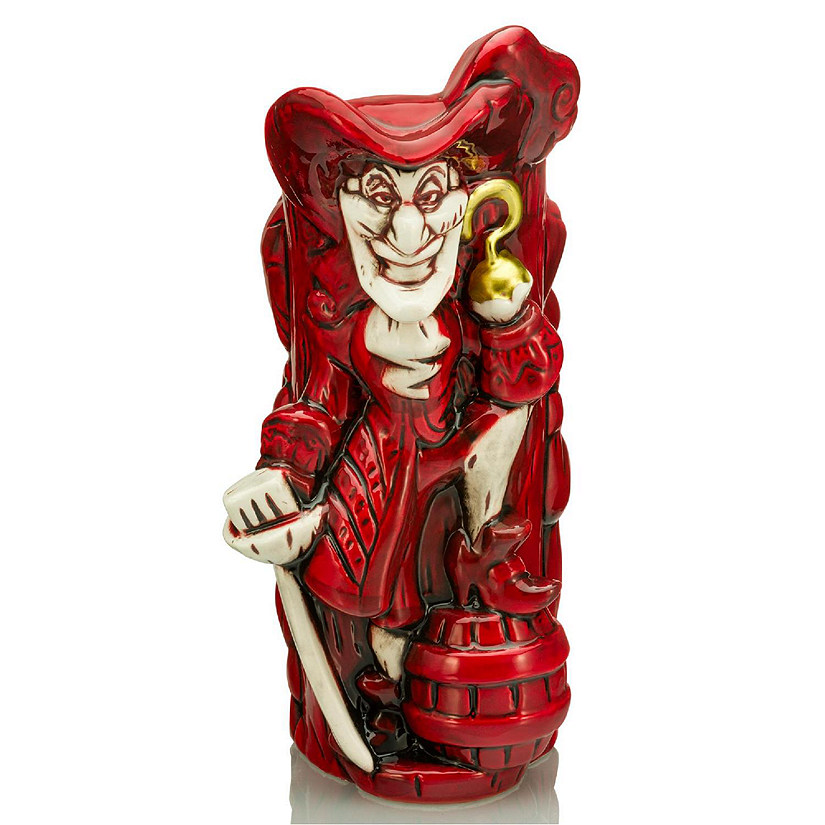 Geeki Tikis Disney Villains Captain Hook Ceramic Mug  Holds 28 Ounces Image