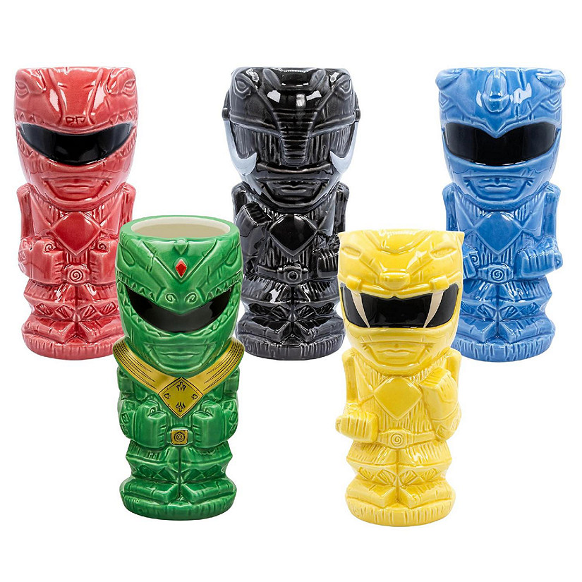 Geeki Tikis Power Rangers Ceramic Mug Set of 5 Image