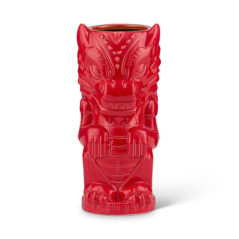 Geeki Tikis Red Dragon Fantasy Mug  Ceramic Tiki Style Cup  Holds 17 Ounces Image