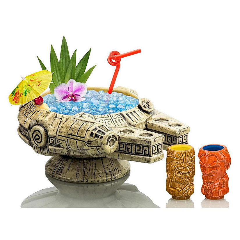 Geeki Tikis Star Wars Millennium Falcon Punch Bowl Set With Mini Muglets Image