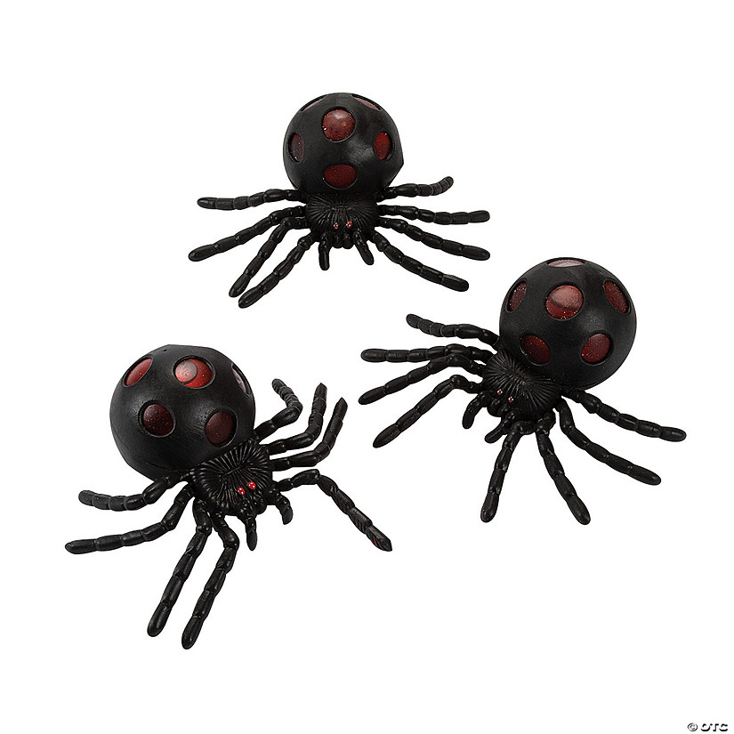 Gel Bead Squeeze Spiders - 12 Pc. - Less than Perfect Image