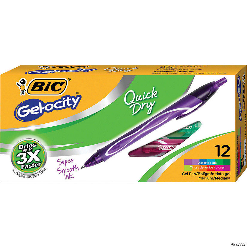 Gel-ocity&#174; Quick Dry Retractable Gel Pens, Assorted Fashion Colors, Pack of 12 Image