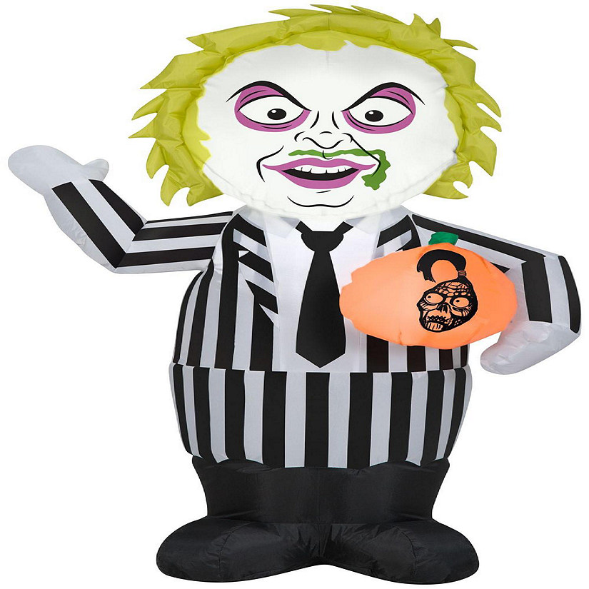Gemmy Airblown Inflatable Beetlejuice  3.5 ft Tall  black Image