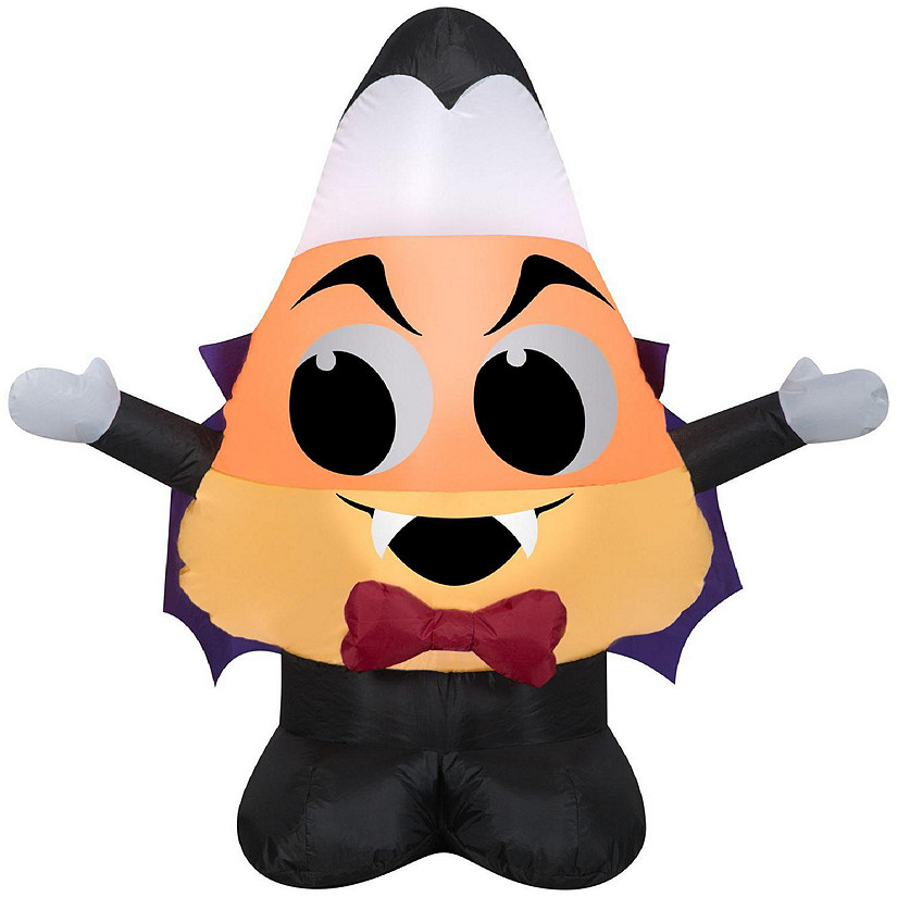 Gemmy Airblown Inflatable Candy Corn Vampire  3.5 ft Tall  orange Image