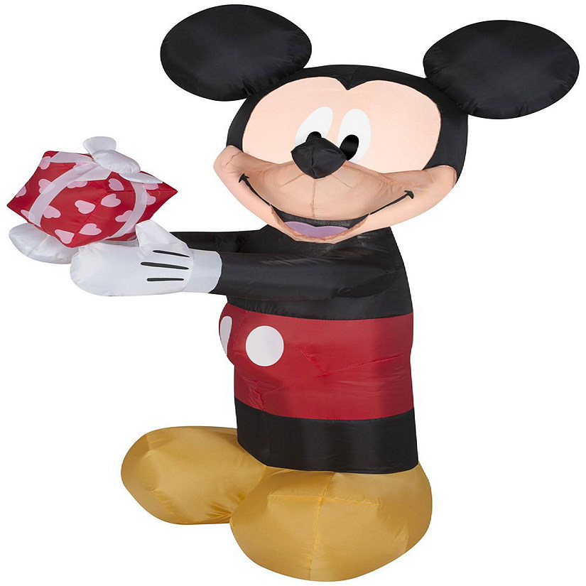 Gemmy Airblown Inflatable Valentine Mickey Mouse  3.5 ft Tall  black Image
