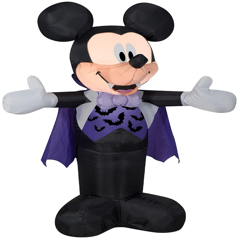 Gemmy Airblown Mickey in Vampire Costume Disney   3.5 ft Tall  Multicolored Image