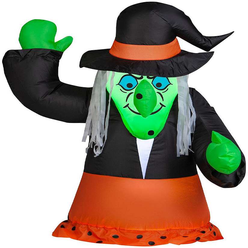 Gemmy Car Buddy Airblown Witch  3 ft Tall  Multicolored Image