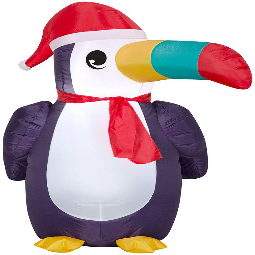 Gemmy Christmas Airblown Inflatable Toucan  3.5 ft Tall  Multicolored Image