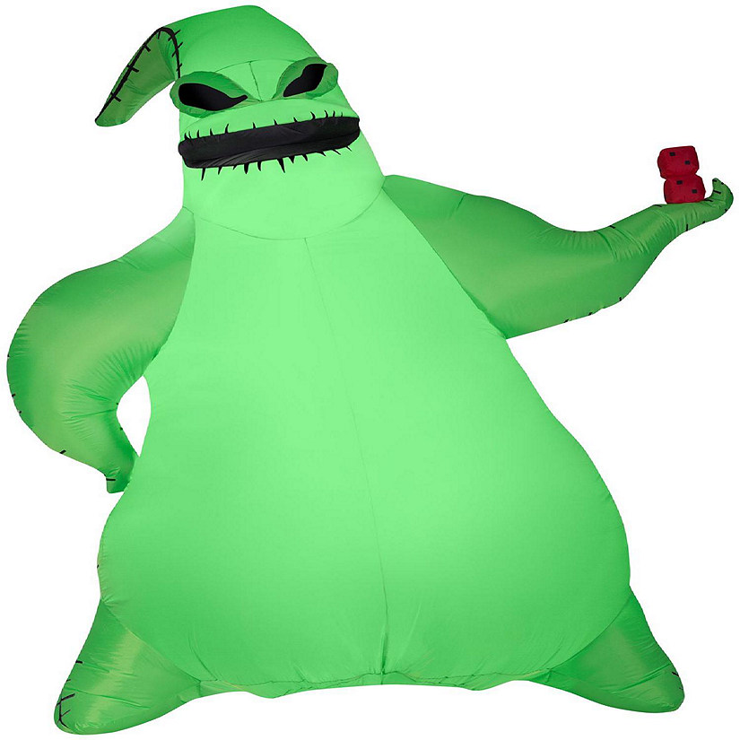 Gemmy Giant Airblown Inflatable Oogie Boogie  10.5 ft Tall  green Image