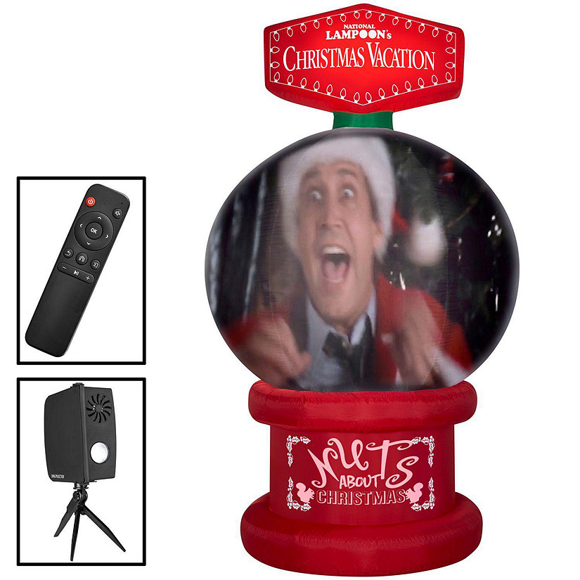 Gemmy Living Projection Christmas Airblown Inflatable NLCV Snow Globe