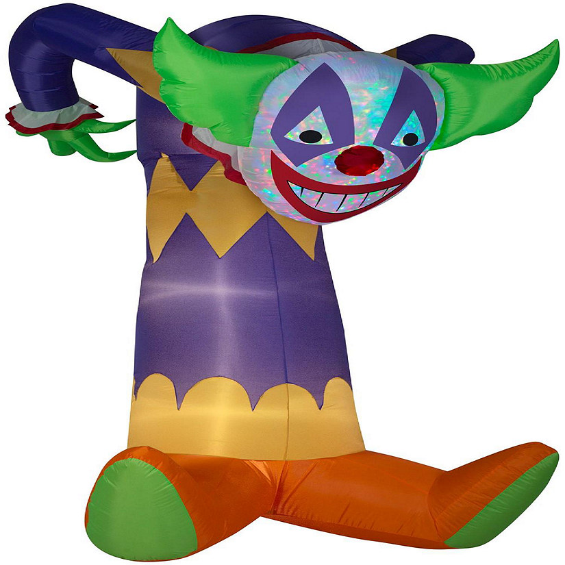 Gemmy Projection Airblown Kaleidoscope Clown Giant (RGB)  7.5 ft Tall  Multicolored Image