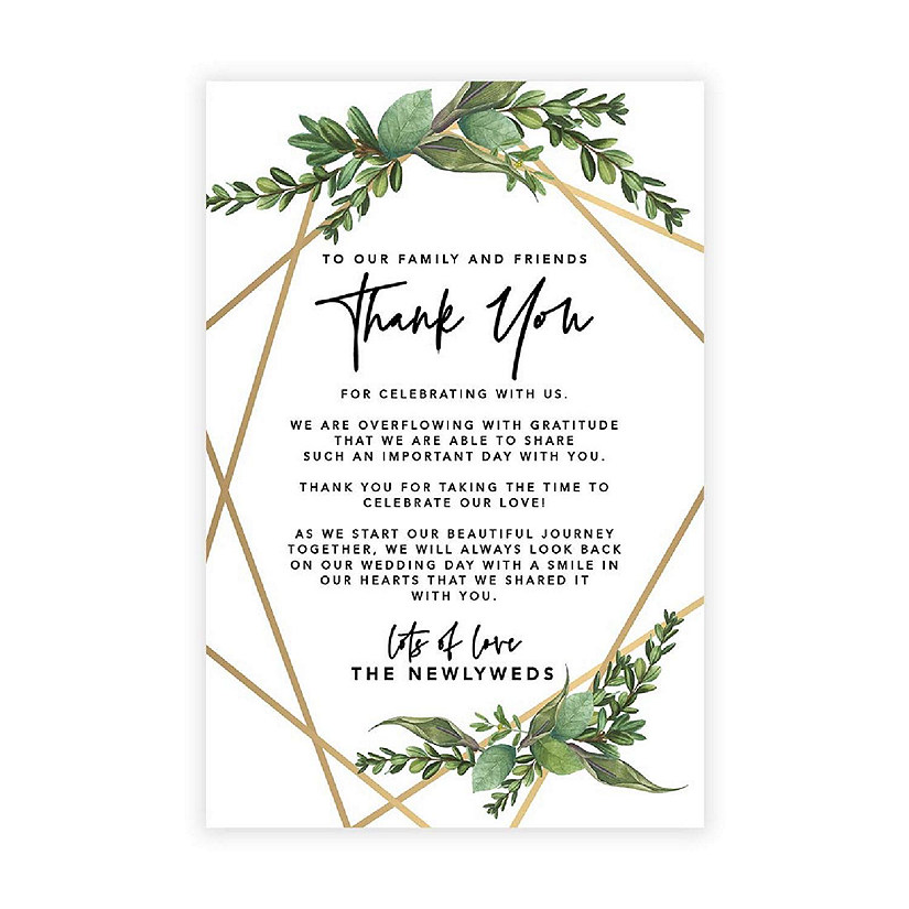Geo Copper Greenery TY Card 4x6IN 56PC Image