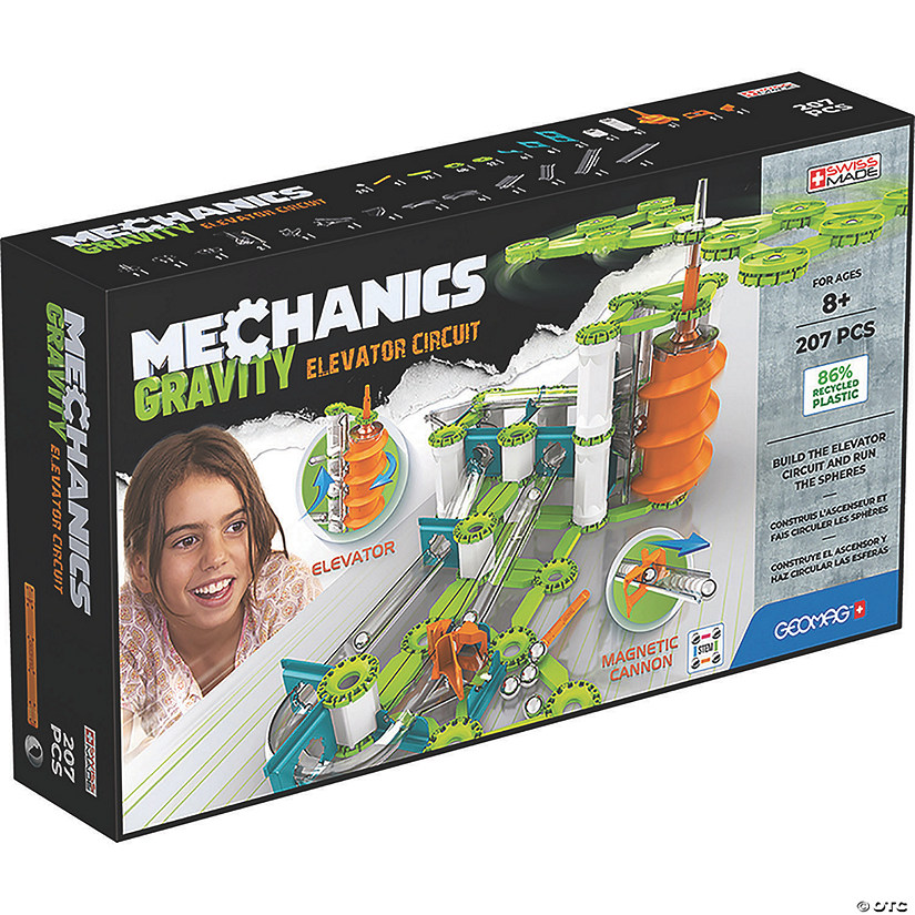 Geomag&amp;#8482; Mechanics Gravity Elevator Circuit Recycled, 207 Pieces Image
