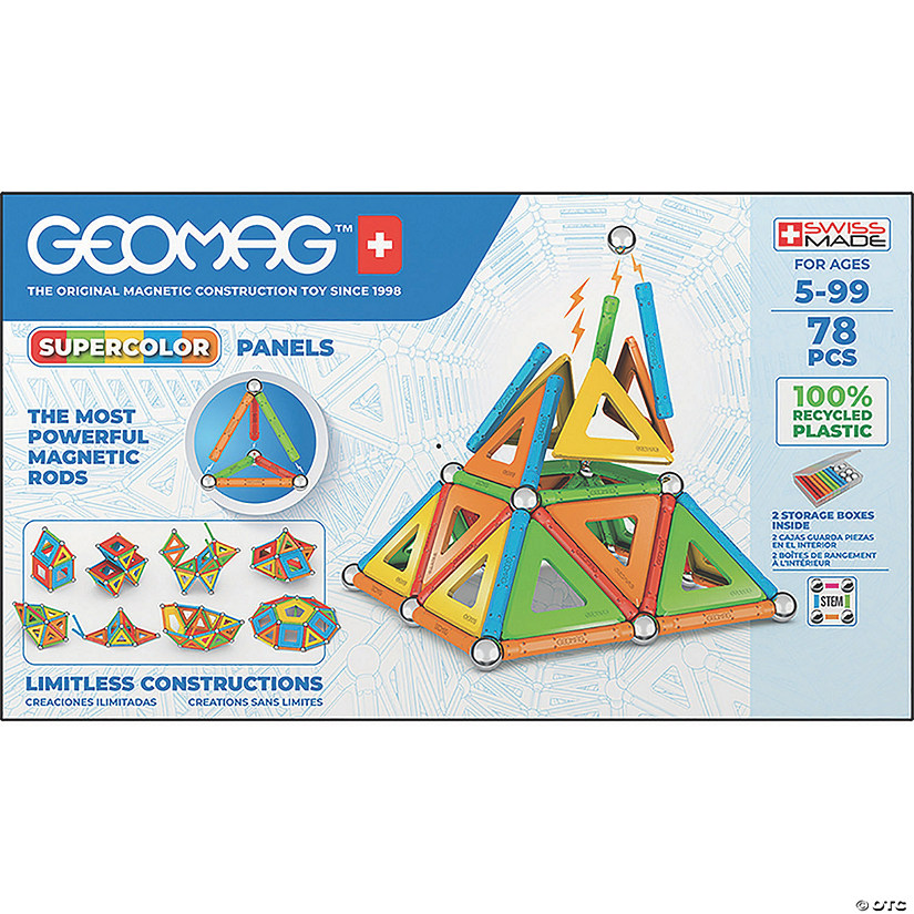 Geomag&#8482; Supercolor Recycled, 78 Pieces Image