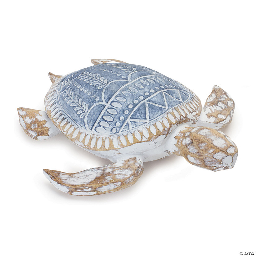 Geometric Etched Turtle 10.5"L X 3.5"H Resin Image