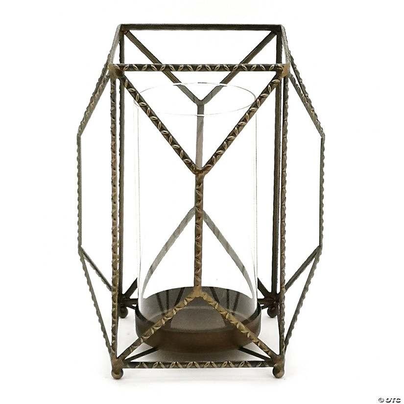 Geometric Iron Candle Holder 10"H Image