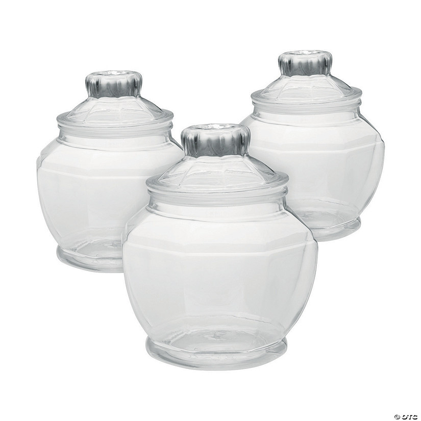 Geometric Jars with Lids - 3 Pc. Image