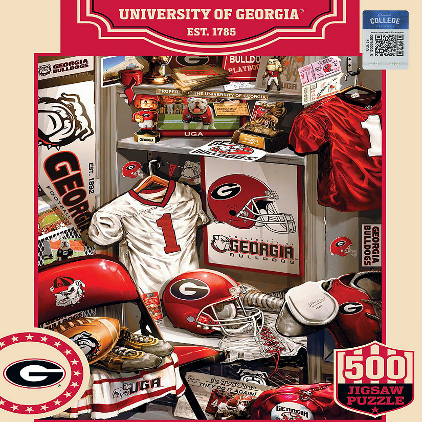 Georgia Bulldogs - Locker Room 500 Piece Jigsaw Puzzle Image