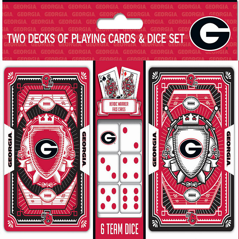 Georgia Bulldogs NCAA 2-Pack Playing cards & Dice set Image