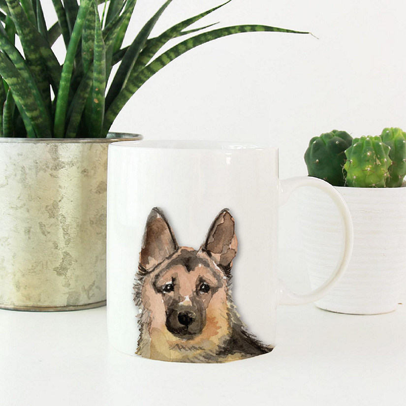 German Shepherd Up Close Ceramic Mug Image