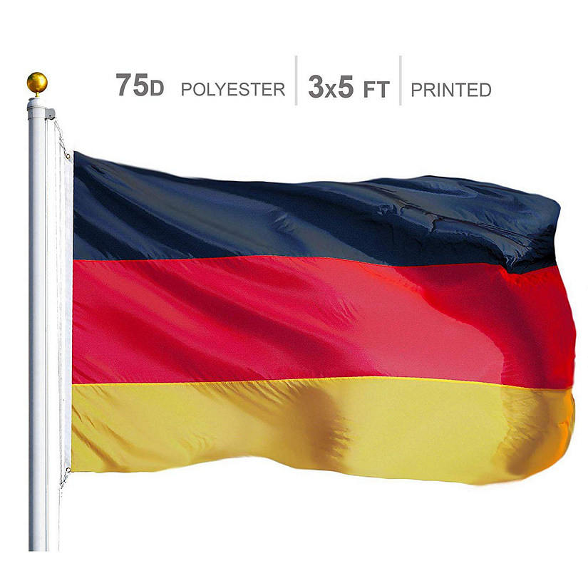 Germany German Flag 75D Printed Polyester 3x5 Ft Image