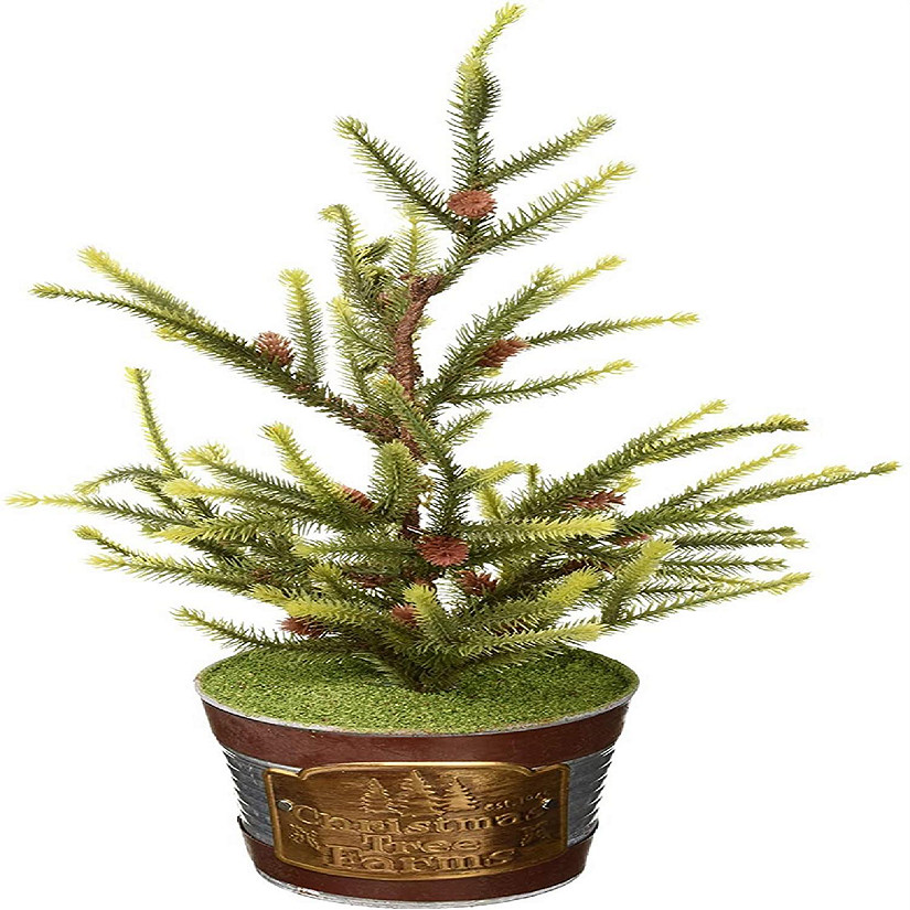 Gerson 18 inches Christmas Tree Farms Container w Artificial Tree Image