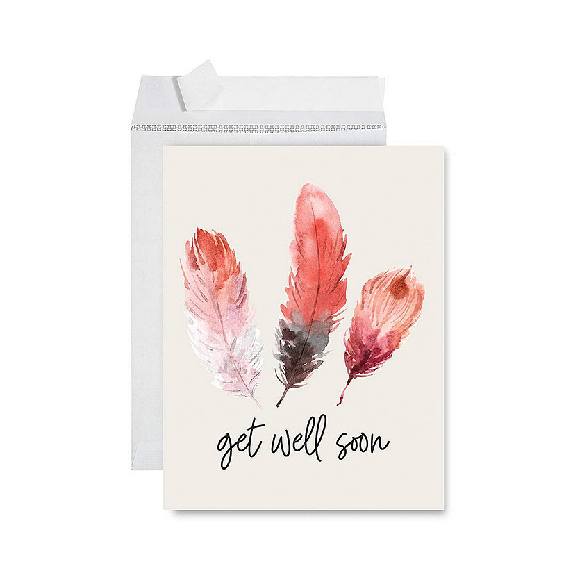 Get Well Soon Feathers Jumbo 8.5x11IN Image