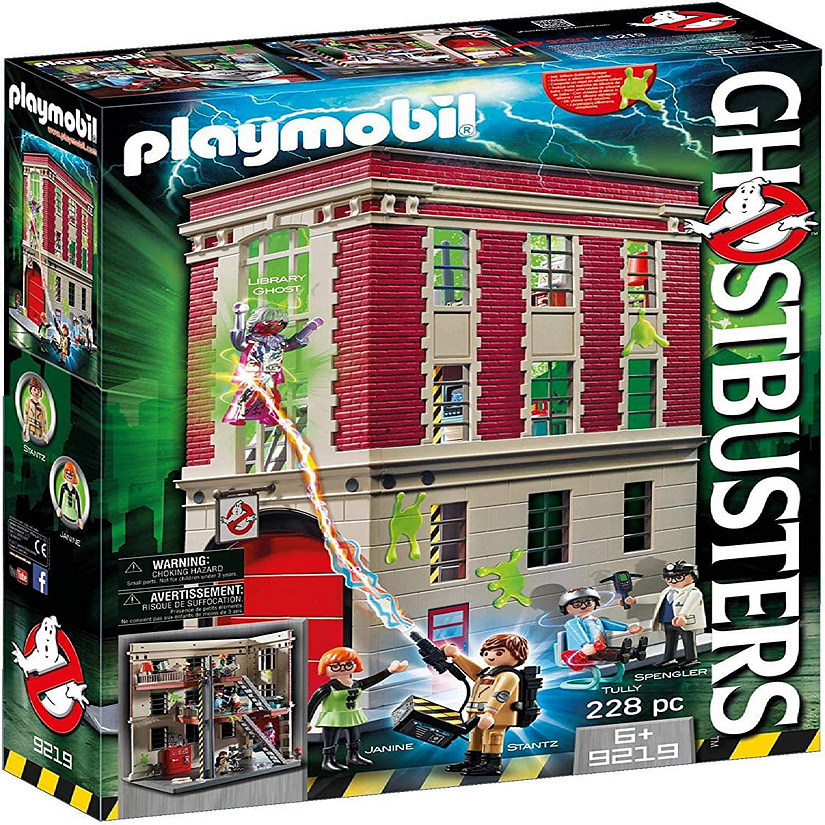 Ghostbusters Playmobil 9219 Firehouse 228 Piece Building Set Image