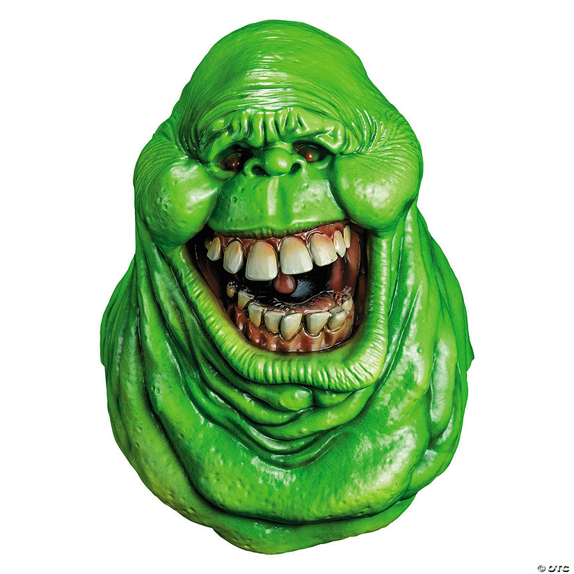 Ghostbusters&amp;#8482; Slimer Overhead Vinyl Mask - One Size Image