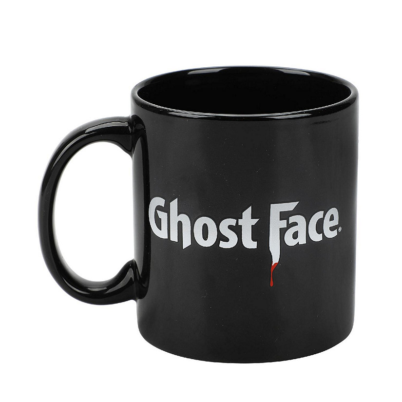 Ghostface Horror Mask 20 Oz Black Ceramic Coffee Mug Image
