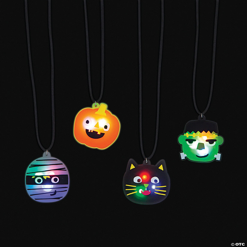 Ghoul Gang Light-Up Necklaces - 12 Pc. Image