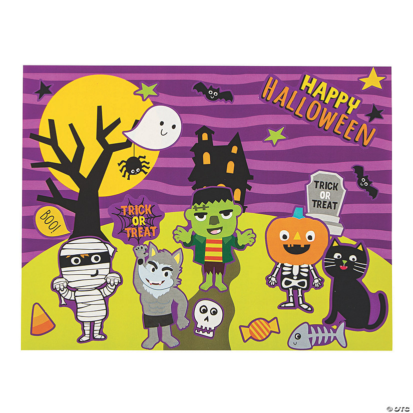 Ghoul Gang Sticker Scenes - 12 Pc. Image