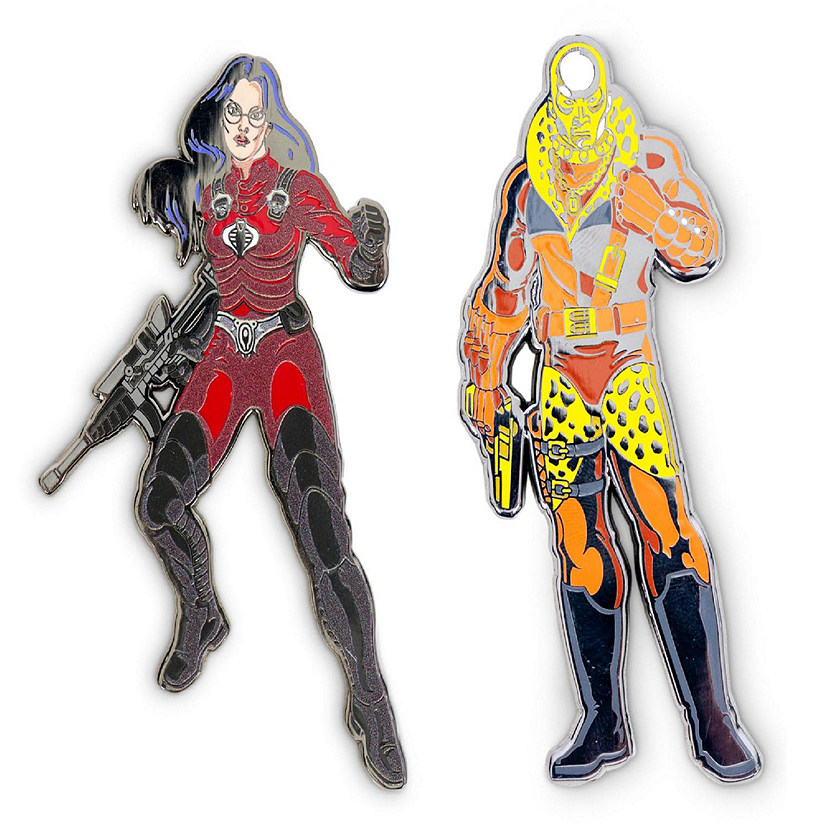 GI Joe Destro & Crimson Baroness Enamel Pin Set Image