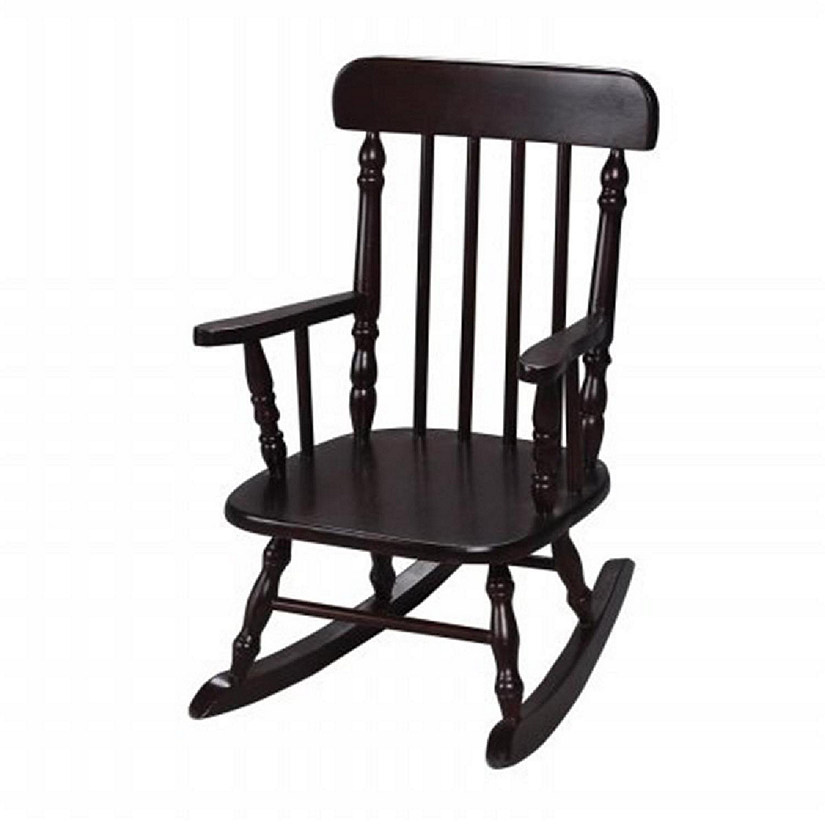 Giftmark 1410E Deluxe Children&apos;s Spindle Rocking Chair Espresso Image