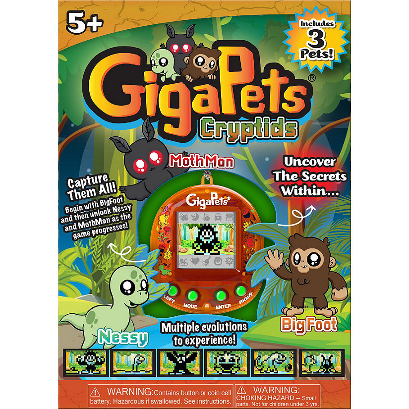 Gigapets Cryptids, 3 Pets In 1, Virtual Interactive Pet Keychain,Ages 5+ Image