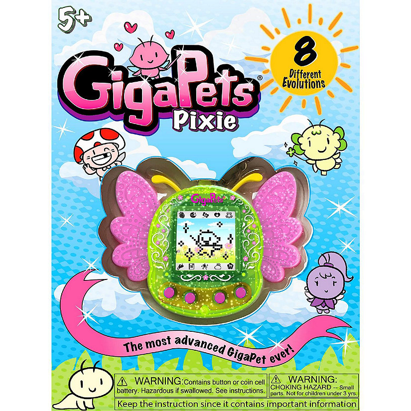 Gigapets: Pixie Virtual Interactive Pet Keychain, Kids Ages 5+ Image
