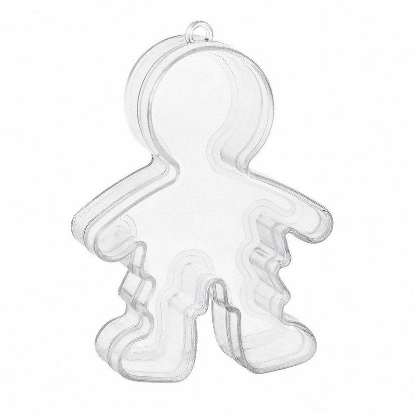 Ginger Bread Boy Shaped Acrylic Candy Boxes 24 Pack 2.75"X3.62"X0.98" Image