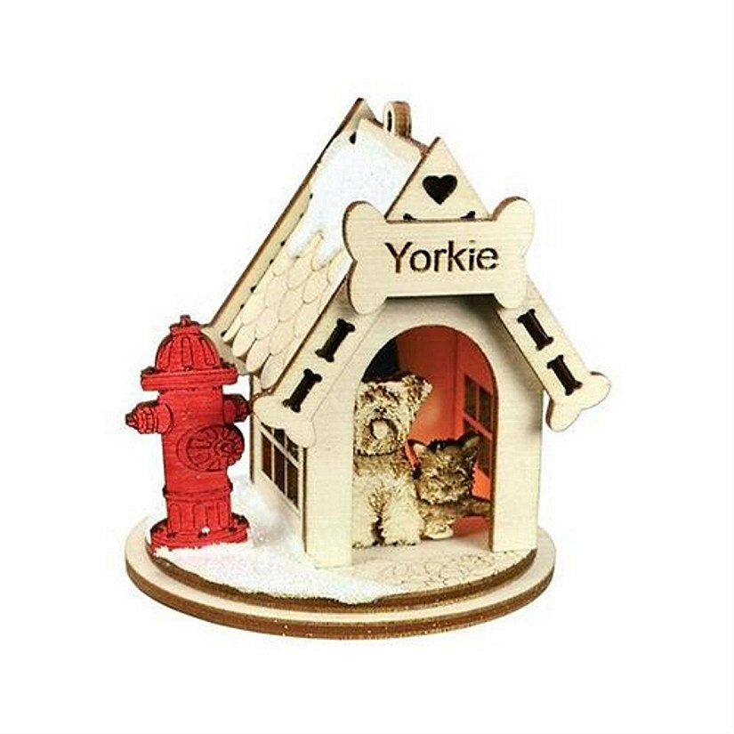 Ginger Cottages K-9 Doghouse-Yorkie K9108 Ornament, Multi #81007 Image