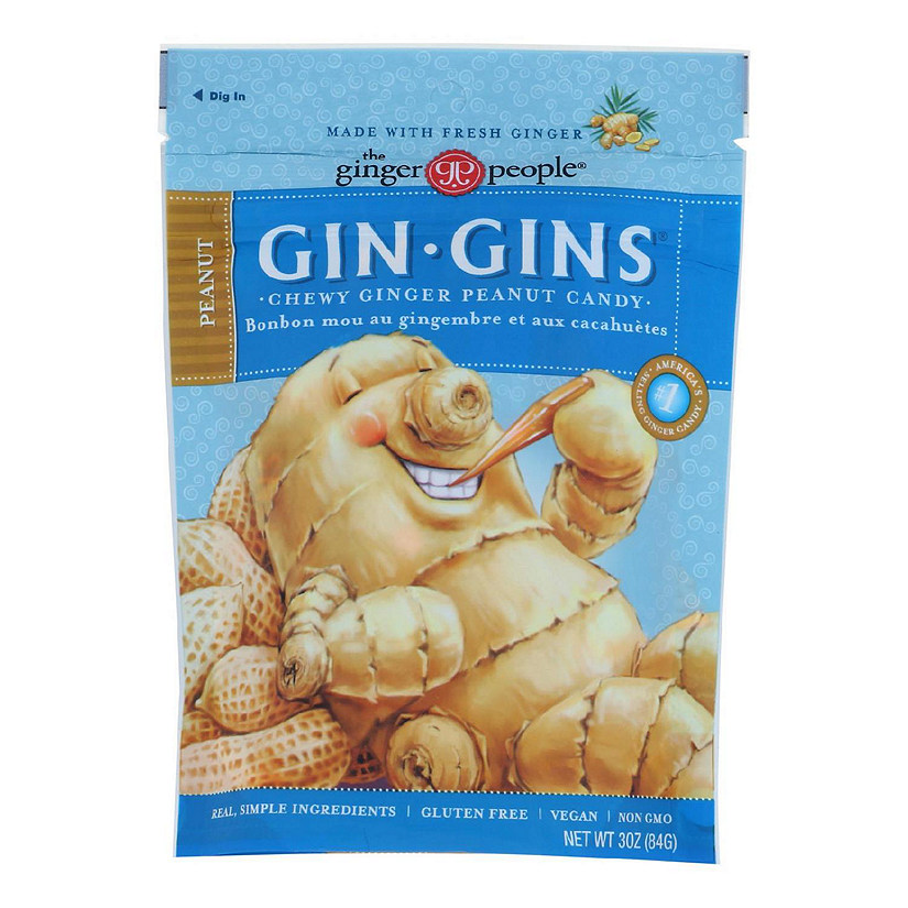 Ginger People Chewy Ginger Candy Peanut 3 Oz Pack Of 12 Oriental Trading