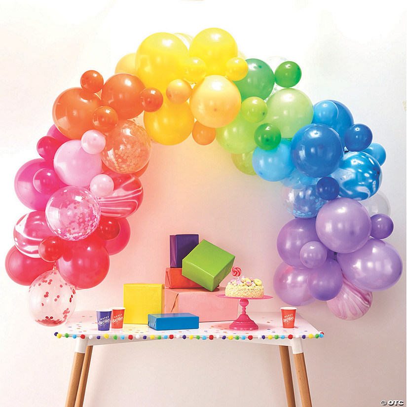 Ginger Ray Bright Rainbow Latex Balloon Arch Kit Oriental Trading