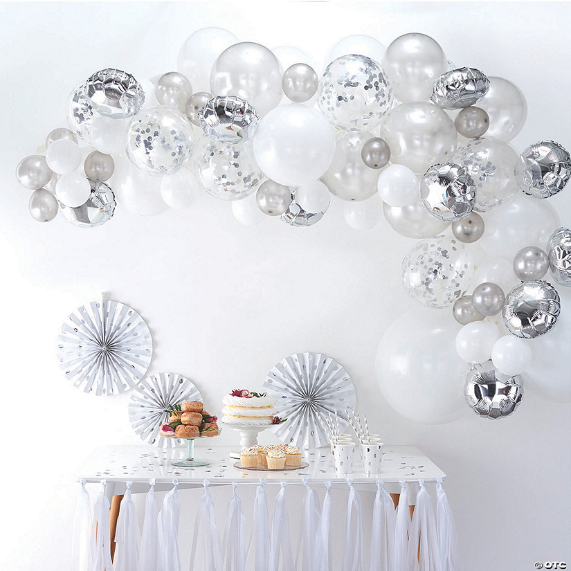 Ginger Ray Silver Balloon Arch Kit Image