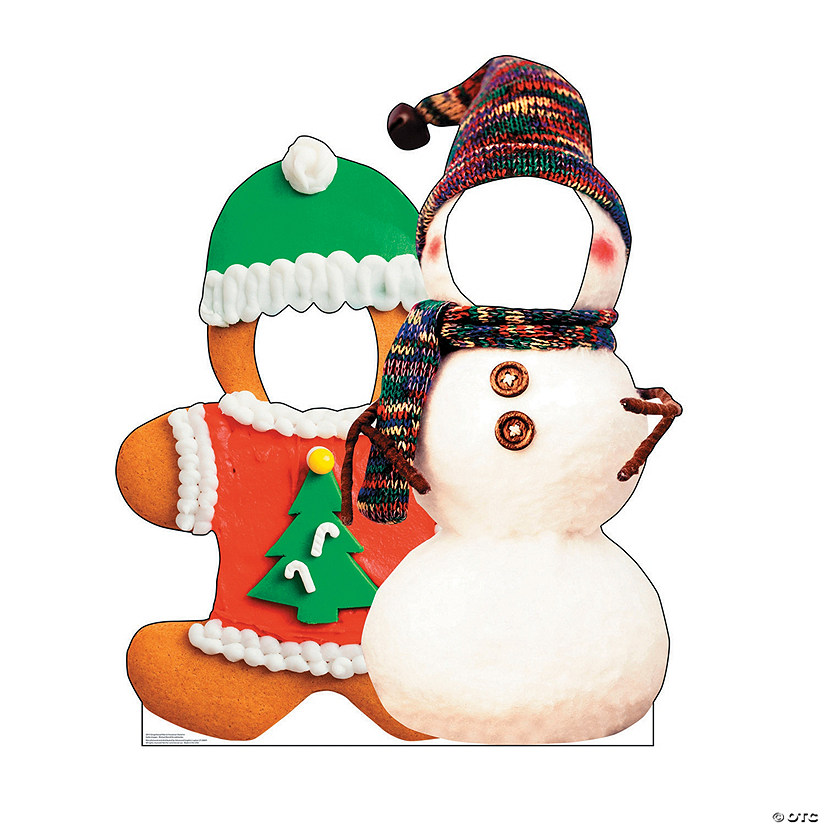 Gingerbread & Snowman Stand-In Cardboard Stand-Up Image