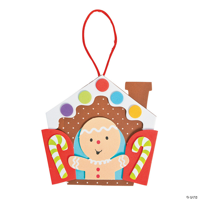Gingerbread in a Window Ornament Craft Kit - Makes 12 Image